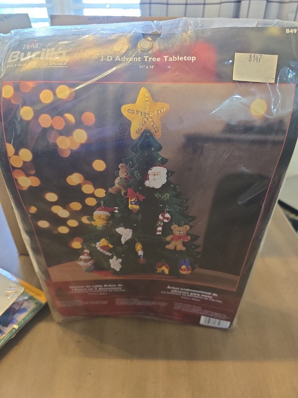 Bucilla 3-D Advent Christmas Tree Tabletop Kit New #84976 Advent Calendar